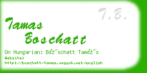 tamas boschatt business card